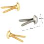 Yexpress 600 Pieces 4.5 x 8mm Gold & Silver Mini Brads Round Paper Fasteners Brass Pastel Metal Brads for Scrapbooking Crafts DIY Paper