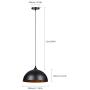 Tomshine Pendant Light Globe Metal Shade Hanging Light Fixture for Farmhouse Kitchen Island(2 Pack)