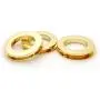 CRAFTMEMORE 4pcs Metal Screw O-Rings Eyelet Round Flat Surface Purse Loop Replacement Leather Accessories SCES (Gold, 1 Inch)