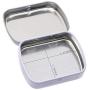 Mini Skater 2.23 x1.76 x 0.55 inch Metal Tin Box Portable Small Container Storage Case with Solid Hinged Top for Drawing Pin Nail Art Bead Earring and Jewelry Craft Organizing,4Pcs (White)