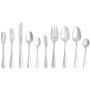 Amazon Basics 65-Piece Stainless Steel Crown Flatware Set, Service for 12