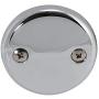 EZ-FLO 35245, Chrome Two-Hole Overflow Face Plate with Brass Screws, 0.70 x 3.3 x 3.3