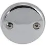 EZ-FLO 35245, Chrome Two-Hole Overflow Face Plate with Brass Screws, 0.70 x 3.3 x 3.3