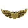 Prettyia 100 Pieces Angel Wing Spacer Metal Beads DIY for Bracelets Necklace Silver,Gold