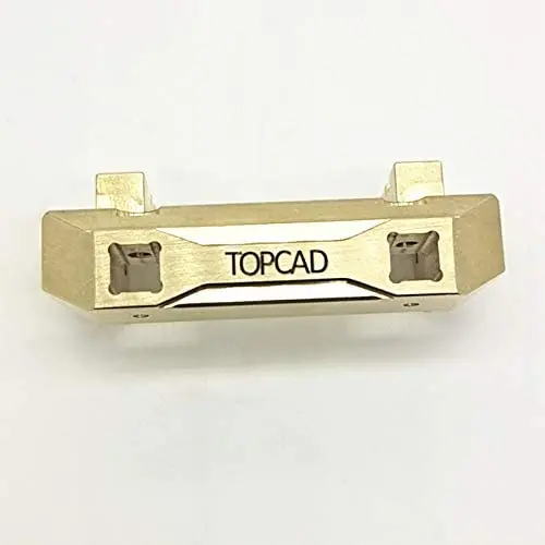 TOPCAD 135g Heavy-Duty Brass Front Bumper, Metal Brass Front Bumper Bracket, Parts for TRX4 1/10 RC Tracked Vehicles