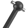 RC Car Drive Shaft, 2 Pcs Remote Control Vehicle Metal Dog Bone Transmission Shaft for HIMOTO 1/10 Scale RC Car Accessory(Black)
