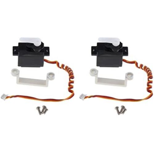 Bonarty 2 x Metal Servo Steering Gear Servo for WLtoys XK X450.0010 RC Aircraft Helicopter Model Steering Part Accessories Micro RC Servo