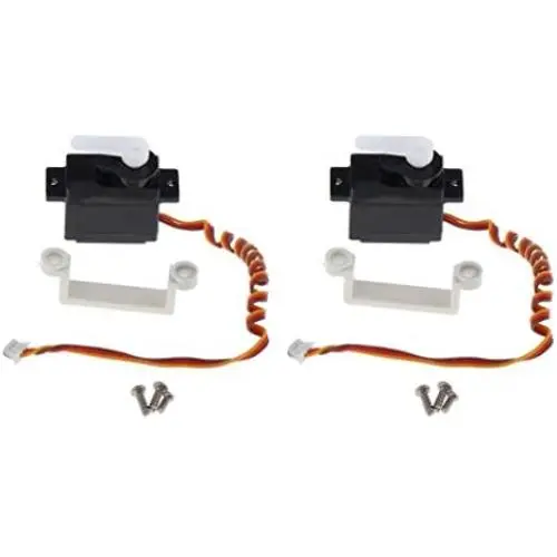 Bonarty 2 x Metal Servo Steering Gear Servo for WLtoys XK X450.0010 RC Aircraft Helicopter Model Steering Part Accessories Micro RC Servo