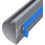 D-Line TV Cable Raceway On-Wall Cord Cover Grey, 39 Inch Large Channel to Hide and Conceal Cords, Cables, or Wires - Cable Management - 2 inch (W) x 1 inch (H)
