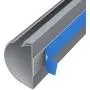 D-Line TV Cable Raceway On-Wall Cord Cover Grey, 39 Inch Large Channel to Hide and Conceal Cords, Cables, or Wires - Cable Management - 2 inch (W) x 1 inch (H)