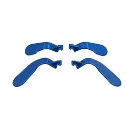 Hisonders Metal Replacement 4 Paddles kit (2 Shorts & 2 Longs) for Xbox One Elite Controller (Blue)