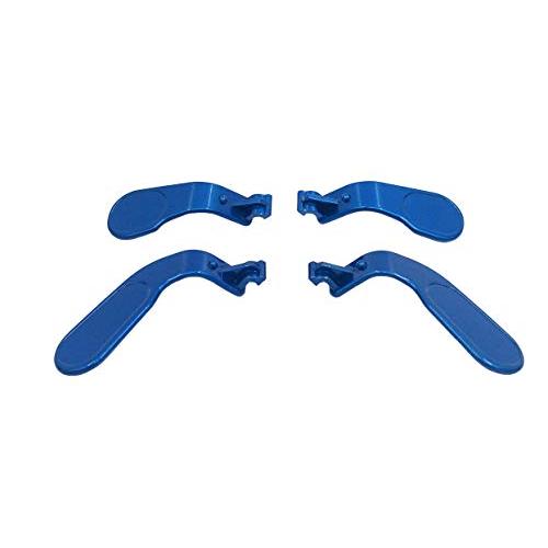 Hisonders Metal Replacement 4 Paddles kit (2 Shorts & 2 Longs) for Xbox One Elite Controller (Blue)