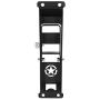 Hooke Road JK Door Hinge Step, Metal Folding Foot Pedal w/Star Sign for 2007-2018 Jeep Wrangler JK & JKU