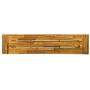 Christopher Knight Home Catriona Outdoor Acacia Wood Bench with Metal Accents, Teak Finish / Rustic Metal