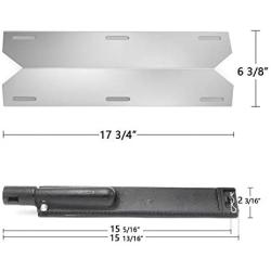 Votenli C2630A (4-Pack) S9123A (4-Pack) Heat Plates and Burners Replacement for Jenn Air Grill 720-0062, 720-0063, 720-0099, 720-0100, 720-0101, 720-0138, 720-0139, 720-0141