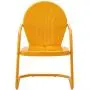 Crosley Furniture KO10004TG Griffith 3-Piece Retro Metal Outdoor Seating Set with 2 Chairs and Side Table, Tangerine