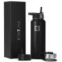 Iron Flask Sports Water Bottle - 14oz,18oz,22oz,32oz,40oz,64oz,3 Lids (Straw Lid),Vacuum Insulated Stainless Steel, Modern Double Walled, Simple Thermo Mug, Hydro Metal Canteen