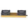 JMT M.2 NVME NGFF Heatsink SSD Cooler with 20mm Powerful Cooling Fan for Desktop PCIE M.2 2280 22110SSD with Thermal Pad (Golden for 2280)