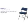Flash Furniture HERCULES Series Premium Curved Triple Braced & Double Hinged Navy Fabric Metal Folding Chair Flash Furniture HERCULES Series Premium Curved Triple Braced & Double Hinged Navy Fabric Metal Folding Chair