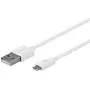 Monoprice USB-A to Micro B Cable - 0.5 Feet - White, Polycarbonate Connector Heads, 2.4A, 22/30AWG - Select Series