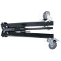 Sunset Foto 14in. Wheeled Roller Light Stand Low Base - Heavy Duty 100% Metal Steel Construction - Max Weight 66 pounds