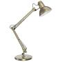 LEPOWER Metal Desk Lamp, Adjustable Goose Neck Architect Table Lamp with On/Off Switch, Swing Arm Desk Lamp with Clamp, Eye-Caring Reading Lamp for Bedroom, Study Room &Office (Brass)