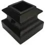Shoe for Iron Balusters (50-Pack) Stair Parts Flat Shoes with Set Screw for use with 1/2'' Square Scroll Basket Twist Knuckle Iron Balusters (Real Satin Black not Matte)