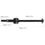 Tbest RC Drive Shaft, 2PCS Black Metal CVD Front and Rear Transmission Shafts for HPI RS4 Sport 3 1/10 RC Model Car (Black)