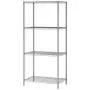 JEROAL 4-Tier Wire Shelving, Metal Wire Shelf Storage Rack, Durable Organizer Unit Perfect for Kitchen Garage Pantry Organization in Grey,21Wx14 Dx46.5 H JEROAL 4-Tier Wire Shelving, Metal Wire Shelf Storage Rack, Durable Organizer Unit Perfect for Kitchen Garage Pantry Organization in Grey,21Wx14 Dx46.5 H