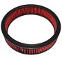 A-Team Performance High Flow Replacement Air Cleaner Assembly w/Flow-Thru Lid Washable and Reusable Round Air Filter Element Kit Includes Star Wing Nut Compatible with Chevrolet GMC Ford 14''x3'' Red