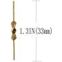 Waltz&F 33mm 300pcs Chandelier Connectors Clips Pins for Fastening Crystals Parts, Chandelier Replacements (Gold, 33mm)