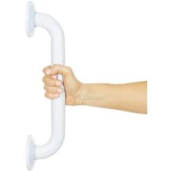 Vive Metal Grab Bar (12 Inch) - Balance Handrail Shower Assist - Bathroom, Bathtub Mounted Safety Hand Support Rail - Stainless Steel Wall Mount for Handicap, Bath Handle, Elderly, Disabled, Injury