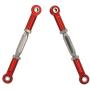 2PCS ZYCST RC Front Rear Metal Adjustable Steering Linkage Servo Link 80-100mm Pull Rod for Traxxas Slash 4x4 5807 Stampede HQ727 1/10 RC Car Upgraded Parts,Red