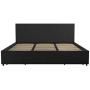 Novogratz Kelly Upholstered Storage Platform Bed - King (Dark Gray Linen)