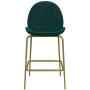 CosmoLiving by Cosmopolitan Astor Upholstered Counter Stool Green Velvet with Brass Metal Leg