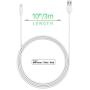 TalkWorks iPhone Charger Lightning Cable 10ft Long Heavy Duty Cord MFI Certified for Apple iPhone 12, 12 Pro/Max, 12 Mini, 11, 11 Pro/Max, XR, XS/Max, X, 8, 7, 6, 5, SE, iPad - White