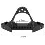 Joguly Metal Front Bumper with LED Lights for 1:10 RC Crawler Car Traxxas TRX-4 Defender Axial SCX10 Jeep & SCX10 II 900 (Black)
