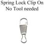 Yadaland Metal Solid Zipper Pull Tab Tag Handle Fixer 0.06inch(1.5mm) Small Clasp Diameter Fit Hole for Winter Jacket Boot Jean Suitcase Luggage Coat Spring Lock Clip On No Tool Needed Silver 15Pack