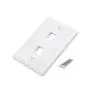 Cable Matters 10-Pack Low Profile 2-Port Keystone Jack Wall Plate in White Cable Matters 10-Pack Low Profile 2-Port Keystone Jack Wall Plate in White