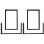 Black Cast Iron Coffee Table Legs,Metal Furniture Legs 2 Pcs(H28”xW24”),Industrial Dining Table Legs,Rustic Duty Square Tube Desk Legs,Metal Legs for DIY Coffee Table Furniture Bench