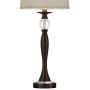 BOBOMOMO USB Metal Crystal Table Lamp 28 Set of 2 Modern Living Room Bedroom Nightstand Desk Lamp(Brown)