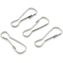 304 Stainless Steel Spring Hooks,FDXGYH 100pcs 32mm/1.2inch Metal Spring Lanyard Hook for Purse Zipper Pull/DIY Jewelry Basics Lanyard/ID Card Key Chain Clip Parts/Photographic Cloth ect