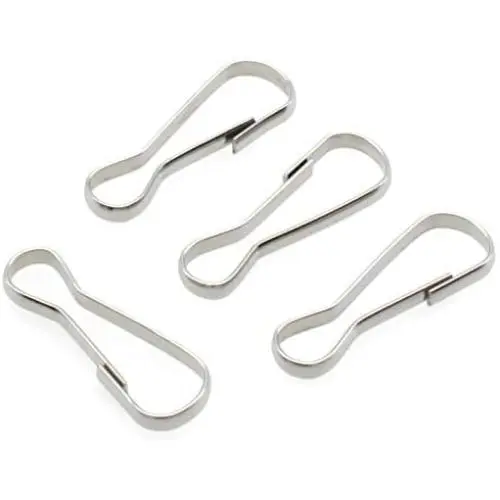 304 Stainless Steel Spring Hooks,FDXGYH 100pcs 32mm/1.2inch Metal Spring Lanyard Hook for Purse Zipper Pull/DIY Jewelry Basics Lanyard/ID Card Key Chain Clip Parts/Photographic Cloth ect 304 Stainless Steel Spring Hooks,FDXGYH 100pcs 32mm/1.2inch Metal Spring Lanyard Hook for Purse Zipper Pull/DIY Jewelry Basics Lanyard/ID Card Key Chain Clip Parts/Photographic Cloth ect