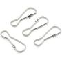 304 Stainless Steel Spring Hooks,FDXGYH 100pcs 32mm/1.2inch Metal Spring Lanyard Hook for Purse Zipper Pull/DIY Jewelry Basics Lanyard/ID Card Key Chain Clip Parts/Photographic Cloth ect