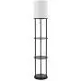 Globe Electric 67042 Reid Floor Lamp, 57.5'', Matte Black with White