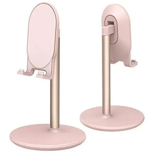 Phone Stand for Desk, Cell Phone Stand Adjustable Desk Phone Holder Tablet Holder Phone Dock (Pink) Phone Stand for Desk, Cell Phone Stand Adjustable Desk Phone Holder Tablet Holder Phone Dock (Pink)