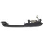 Evan-Fischer EVA1870107143547 Exterior Door Handles for Set of 2 Rear Left and Right Side Metal bezel plastic lever Black