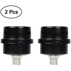 BBT Air Compressor Intake Filter, 2 Pcs 16mm Thread Metal oil-less Air Compressor Air Filter Silencer Noise Muffler (3/8 PT 16mm) (2 Pcs)