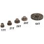 5pcs Steel Diff Differential Main Metal Spur Gears Pinions for HSP HPI Redcat 1/10 RC Car, 64T/21T/29T/17T/26T