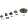 5pcs Steel Diff Differential Main Metal Spur Gears Pinions for HSP HPI Redcat 1/10 RC Car, 64T/21T/29T/17T/26T